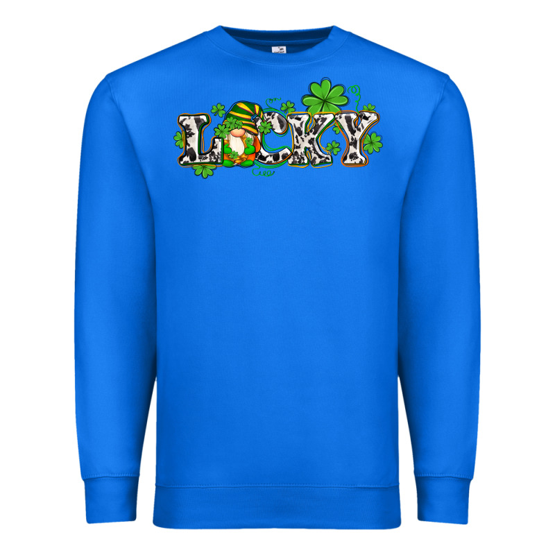 Lucky With Gnome And  Shamrocks Premium Sweatshirt by AdoDesignShop | Teevron