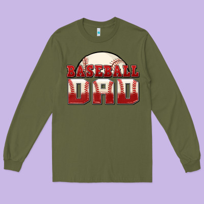 Long Sleeve Tee baseball dad