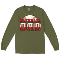 Army Green baseball dad Long Sleeve Tee - Zillion Design Studio