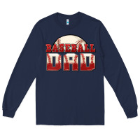 Navy baseball dad Long Sleeve Tee - Zillion Design Studio
