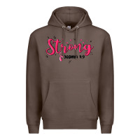 Coffee strong joshua 1 9 Premium Hoodie - MaliasSmallBusiness