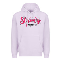 Lilac strong joshua 1 9 Premium Hoodie - MaliasSmallBusiness