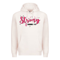 Pale Pink strong joshua 1 9 Premium Hoodie - MaliasSmallBusiness