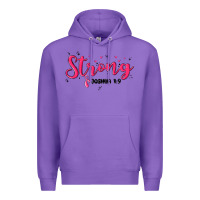 Purple strong joshua 1 9 Premium Hoodie - MaliasSmallBusiness