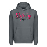 Rock strong joshua 1 9 Premium Hoodie - MaliasSmallBusiness