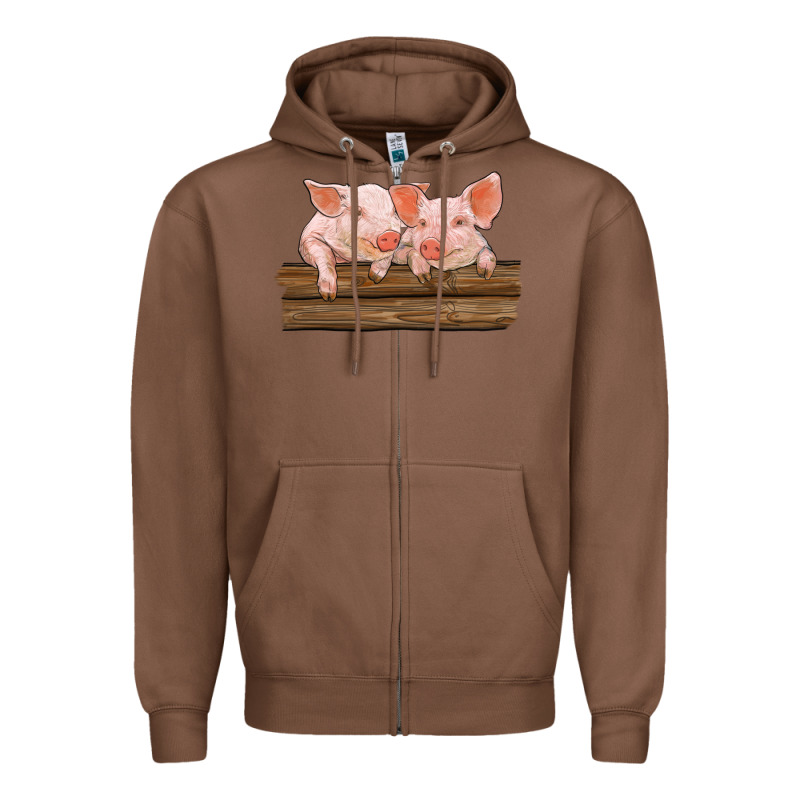 Barn Pigs Zipper Hoodie by RanaPortraitStore | Teevron