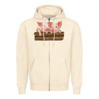 Sandshell barn pigs Zipper Hoodie - RanaPortraitStore