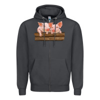 Smoke barn pigs Zipper Hoodie - RanaPortraitStore