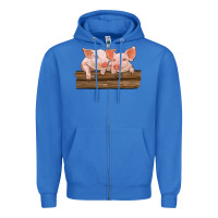 True Royal barn pigs Zipper Hoodie - RanaPortraitStore