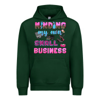Forest Green mind my own small business Urban Hoodie - NancyCooperArtShop