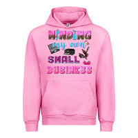 Fuchsia Pink mind my own small business Urban Hoodie - NancyCooperArtShop