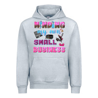 Heather Grey mind my own small business Urban Hoodie - NancyCooperArtShop