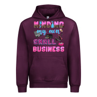 Mauve Wine mind my own small business Urban Hoodie - NancyCooperArtShop