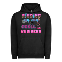Pigment Black mind my own small business Urban Hoodie - NancyCooperArtShop