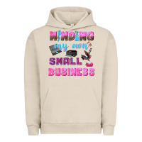 Pigment French Oak mind my own small business Urban Hoodie - NancyCooperArtShop