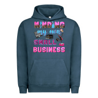 Pigment Midnight Navy mind my own small business Urban Hoodie - NancyCooperArtShop