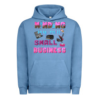 Pigment Pebble Blue mind my own small business Urban Hoodie - NancyCooperArtShop