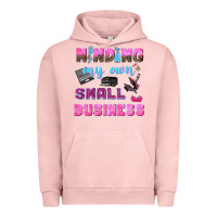 Pigment Salmon mind my own small business Urban Hoodie - NancyCooperArtShop