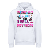 White mind my own small business Urban Hoodie - NancyCooperArtShop