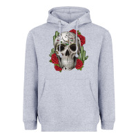 Heather Grey skull cactus Heavyweight Hoodie - JahusDesignShop
