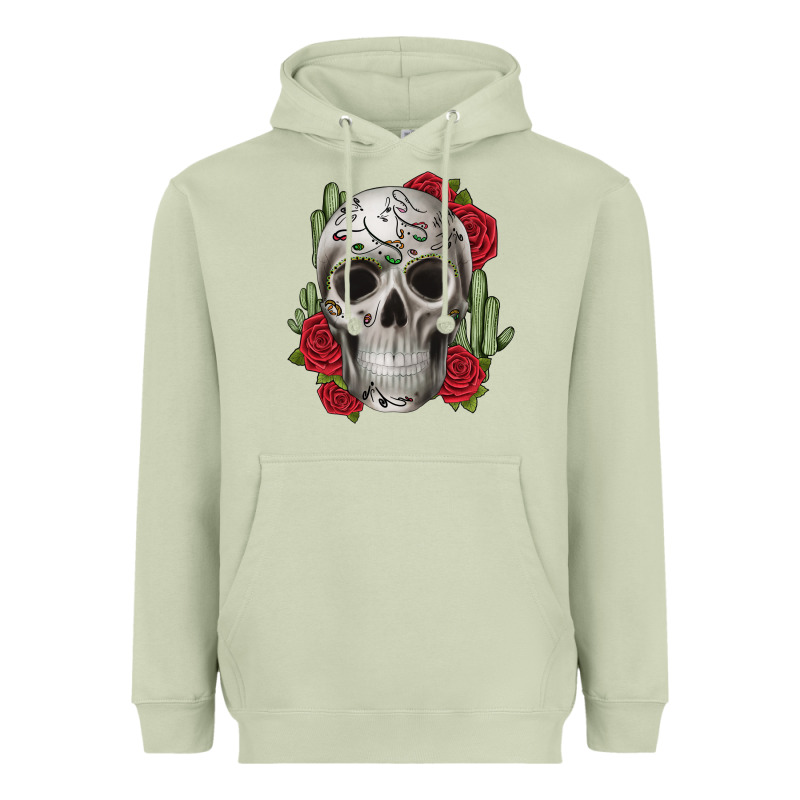 Skull Cactus Heavyweight Hoodie by JahusDesignShop | Teevron