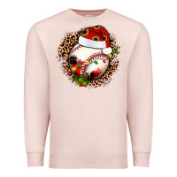 Pale Pink Christmas baseball Premium Sweatshirt - JahusDesignShop