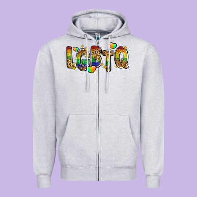 Lgbtq Zipper Hoodie Designed By Zillion Design Studio