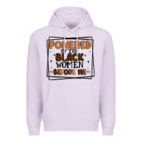 Lilac powered by the black women before me Premium Hoodie - MaliasSmallBusiness