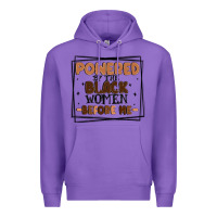 Purple powered by the black women before me Premium Hoodie - MaliasSmallBusiness