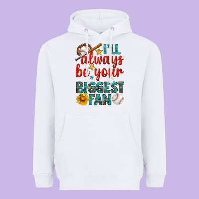 I'll Always Be Your Biggest Fan Baseball Heavyweight Hoodie Designed By Bundleandbundleshop