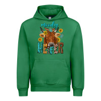 Emerald moody cow Urban Hoodie - NancyCooperArtShop