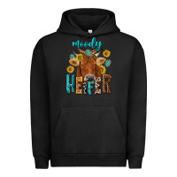 Pigment Black moody cow Urban Hoodie - NancyCooperArtShop