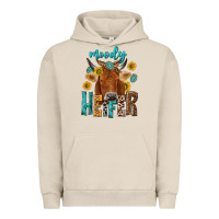 Pigment French Oak moody cow Urban Hoodie - NancyCooperArtShop