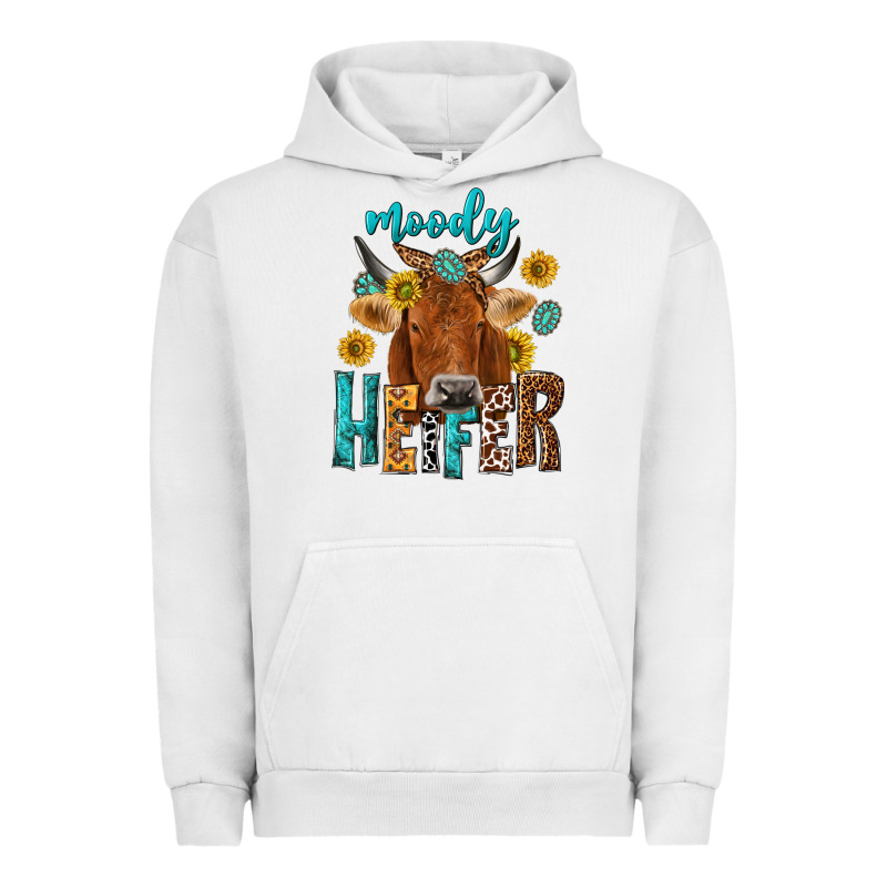 Moody Cow Urban Hoodie by NancyCooperArtShop | Teevron