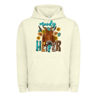 Pigment Pistachio moody cow Urban Hoodie - NancyCooperArtShop