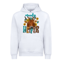White moody cow Urban Hoodie - NancyCooperArtShop