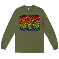 Army Green pride leopard background lgbt Long Sleeve Tee - texasbilliewilder