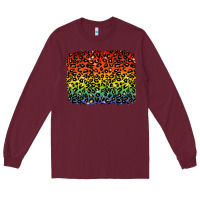 Burgundy pride leopard background lgbt Long Sleeve Tee - texasbilliewilder