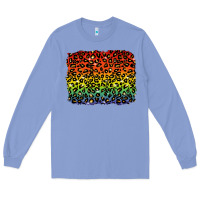 Colony Blue pride leopard background lgbt Long Sleeve Tee - texasbilliewilder
