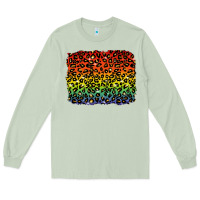 Matcha pride leopard background lgbt Long Sleeve Tee - texasbilliewilder