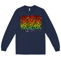 Navy pride leopard background lgbt Long Sleeve Tee - texasbilliewilder