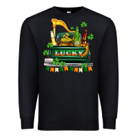 Black lucky truck with flags and beers Premium Sweatshirt - AdoDesignShop