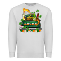 Dove Grey lucky truck with flags and beers Premium Sweatshirt - AdoDesignShop