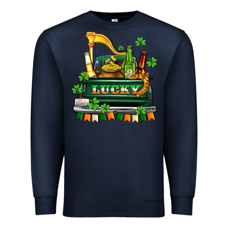 Lucky Truck With Flags And Beers Premium Sweatshirt by AdoDesignShop | Teevron