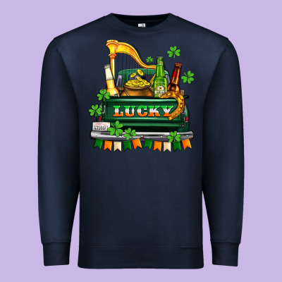 Lucky Truck With Flags And Beers Premium Sweatshirt Designed By Adodesignshop