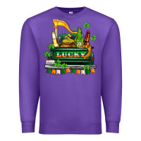 Purple lucky truck with flags and beers Premium Sweatshirt - AdoDesignShop