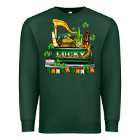 Sports Green lucky truck with flags and beers Premium Sweatshirt - AdoDesignShop