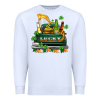 White lucky truck with flags and beers Premium Sweatshirt - AdoDesignShop