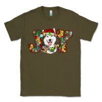 Army Green husky christmas joy Classic Tee - RanaPortraitStore