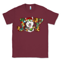 Burgundy husky christmas joy Classic Tee - RanaPortraitStore
